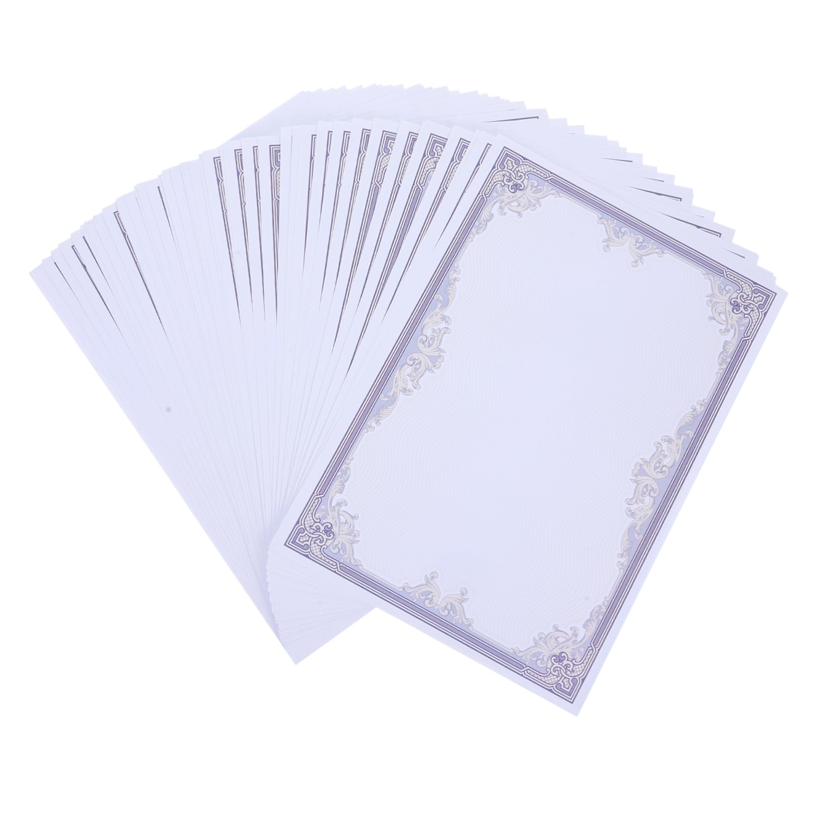 CAXUSD 50 Sheets Blank Certificate Paper - Premium Diploma Paper with Round Corners & Smooth Edges for Printing, Awards & Commendations | Perfect for Graduation Certificates, Achievement Awards & Professional Documents