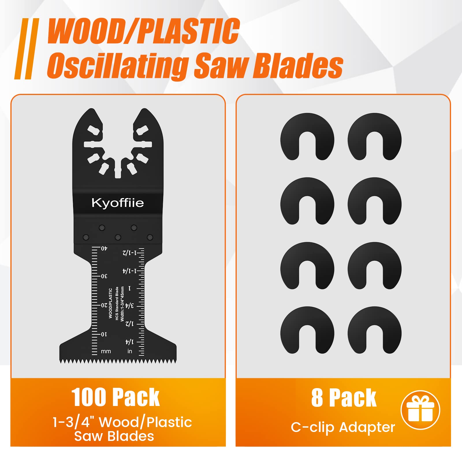 100Pcs Oscillating Saw Blades, 1-3/4