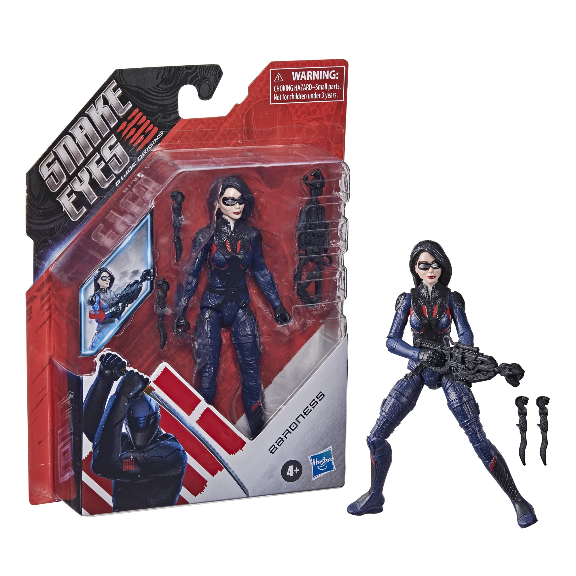 Snake Eyes vs Baroness Action Figure - G.I. Joe Origins Collectible Toy with Articulation & Accessories | Perfect Gift for Kids 4+ | Battle Play, Display & Collection Scenes