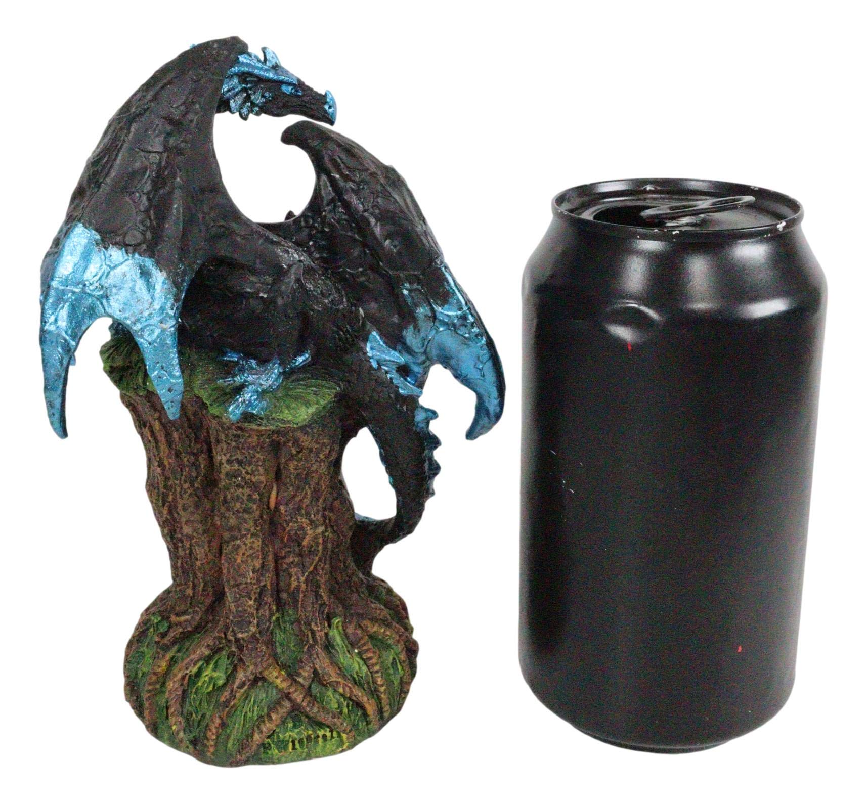 Ebros Blue Midnight Dragon Mother Guarding Translucent LED Egg Night Light - Fantasy D&D Decor, Dungeons & Dragons Collectible Figurine - Perfect for Gaming Rooms, Bedside Tables & Fantasy Themed Home Decor