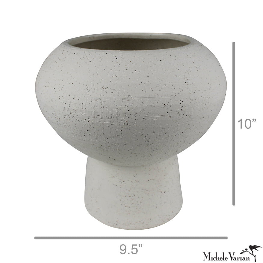 Large White Cruz Vase - Modern Ceramic Flower Vase for Home Decor, Wedding Centerpieces & Living Room Table Decorations