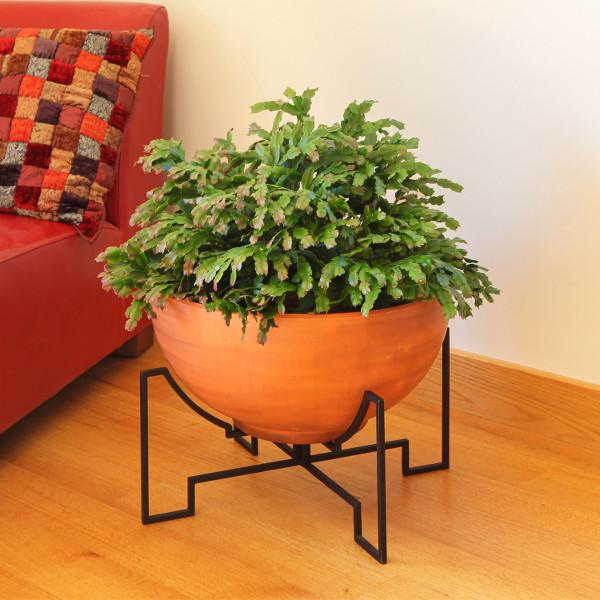 Jane Planters with Steel Patina Bowls - Modern Indoor/Outdoor Flower Pots for Home, Office & Garden Decor | Perfect for Succulents, Herbs & Small Plants