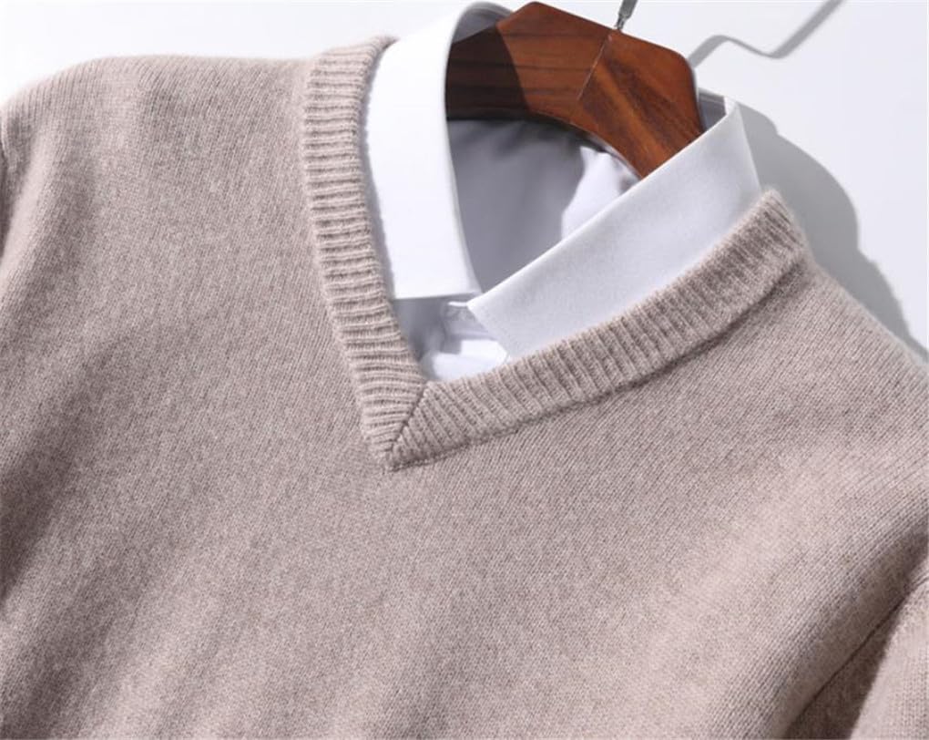 Premium Men's Cashmere V-Neck Sweater - Soft & Warm Winter Pullover Jumper for Men - Office Wear, Casual Outfits & Holiday Gifts