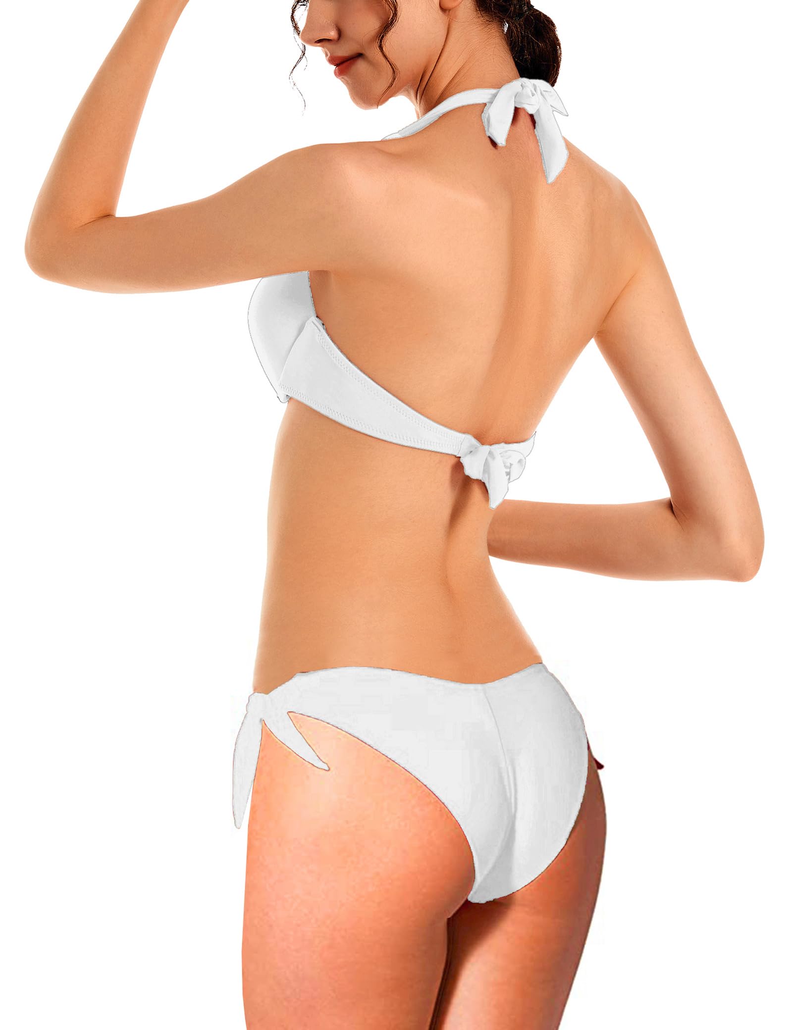 Push Up Bikini Set with Underwire - Halter Swimwear 2pcs for Beach & Pool