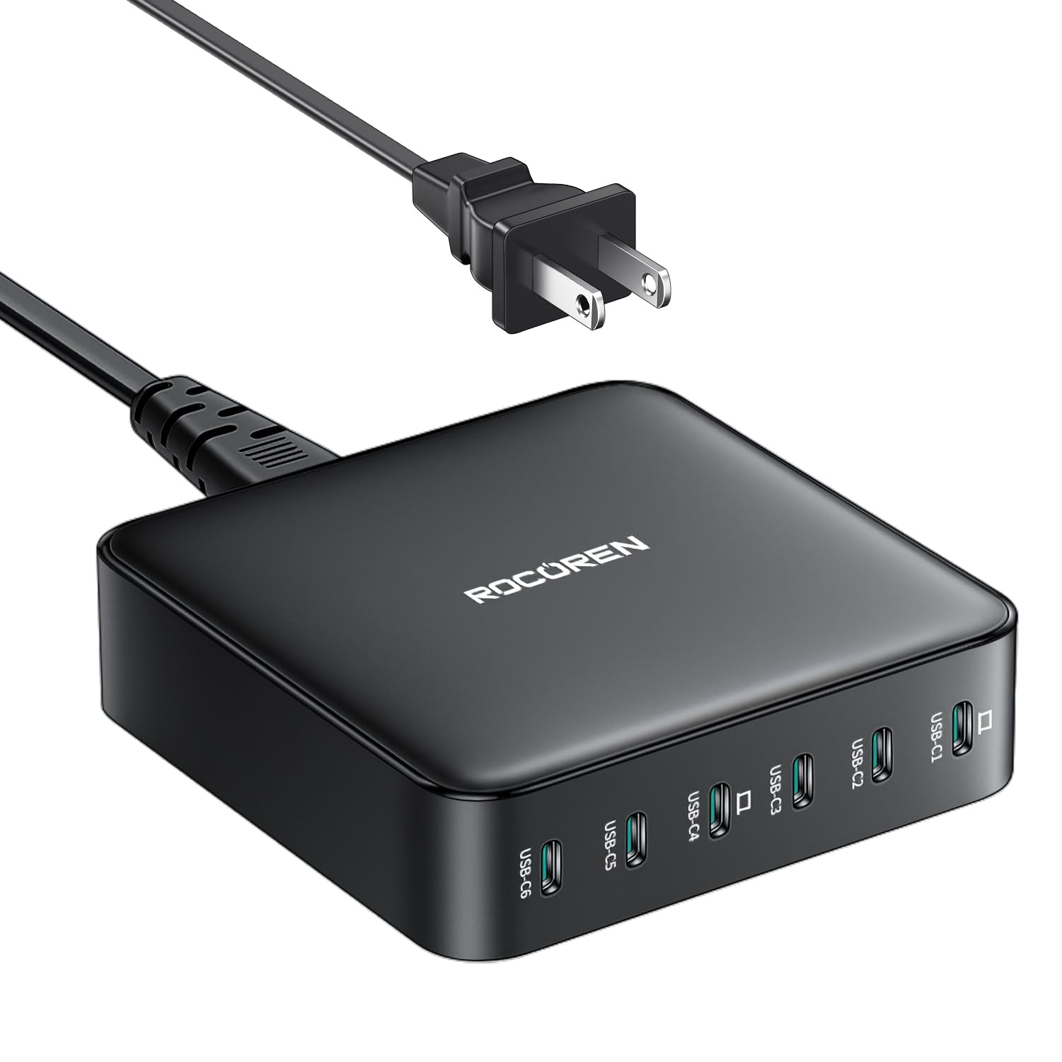 150W USB C Fast Charging Station with 6 Ports - PD 65W Laptop & 20W Phone Charger - Compatible with MacBook Pro, iPhone 15, Galaxy S24, iPad, Pixel, Nintendo Switch - Perfect for Home, Office & Travel Charging Needs