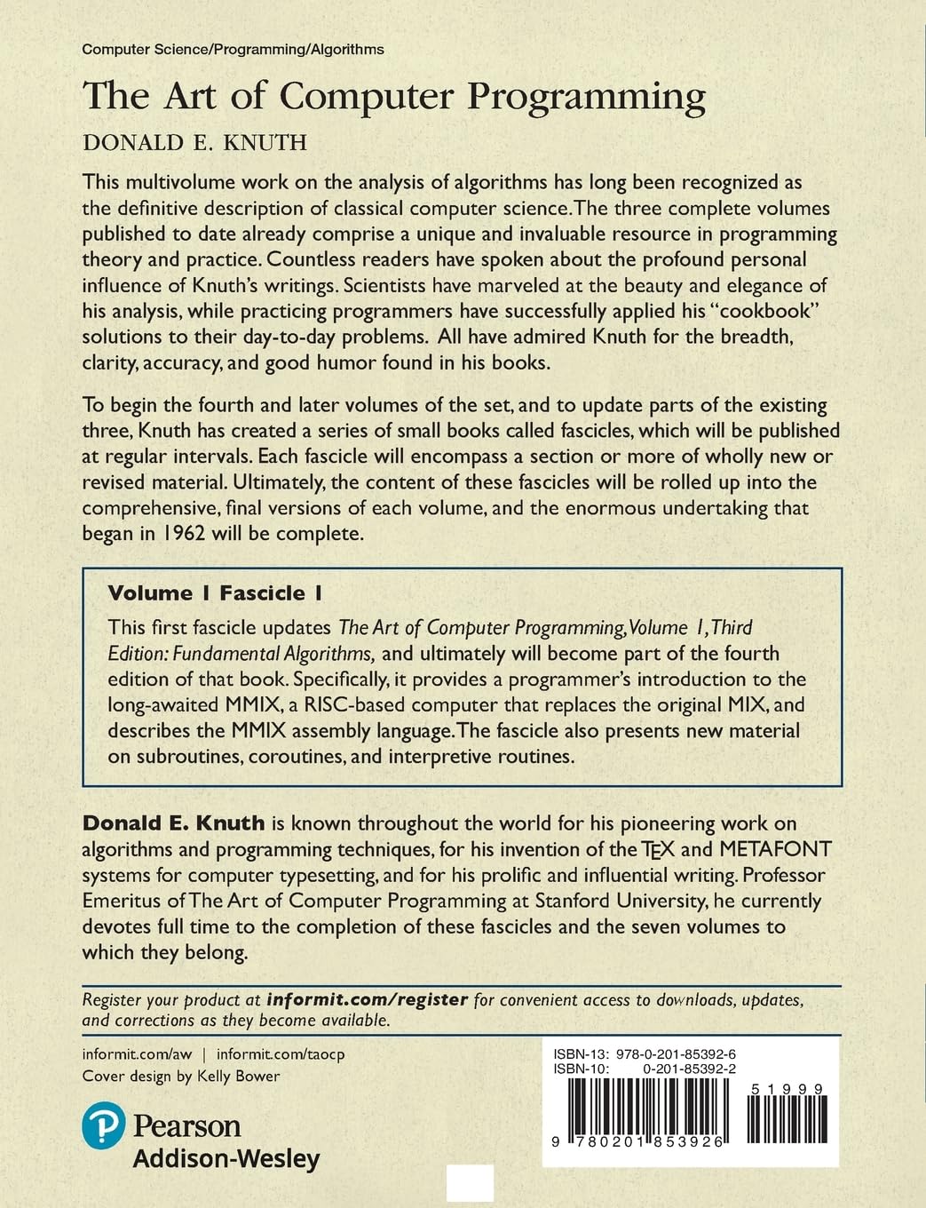 The Art of Computer Programming, Volume 1: MMIX RISC Computer for Modern Computing | Essential Programming Reference Book for Developers & Computer Science Students
