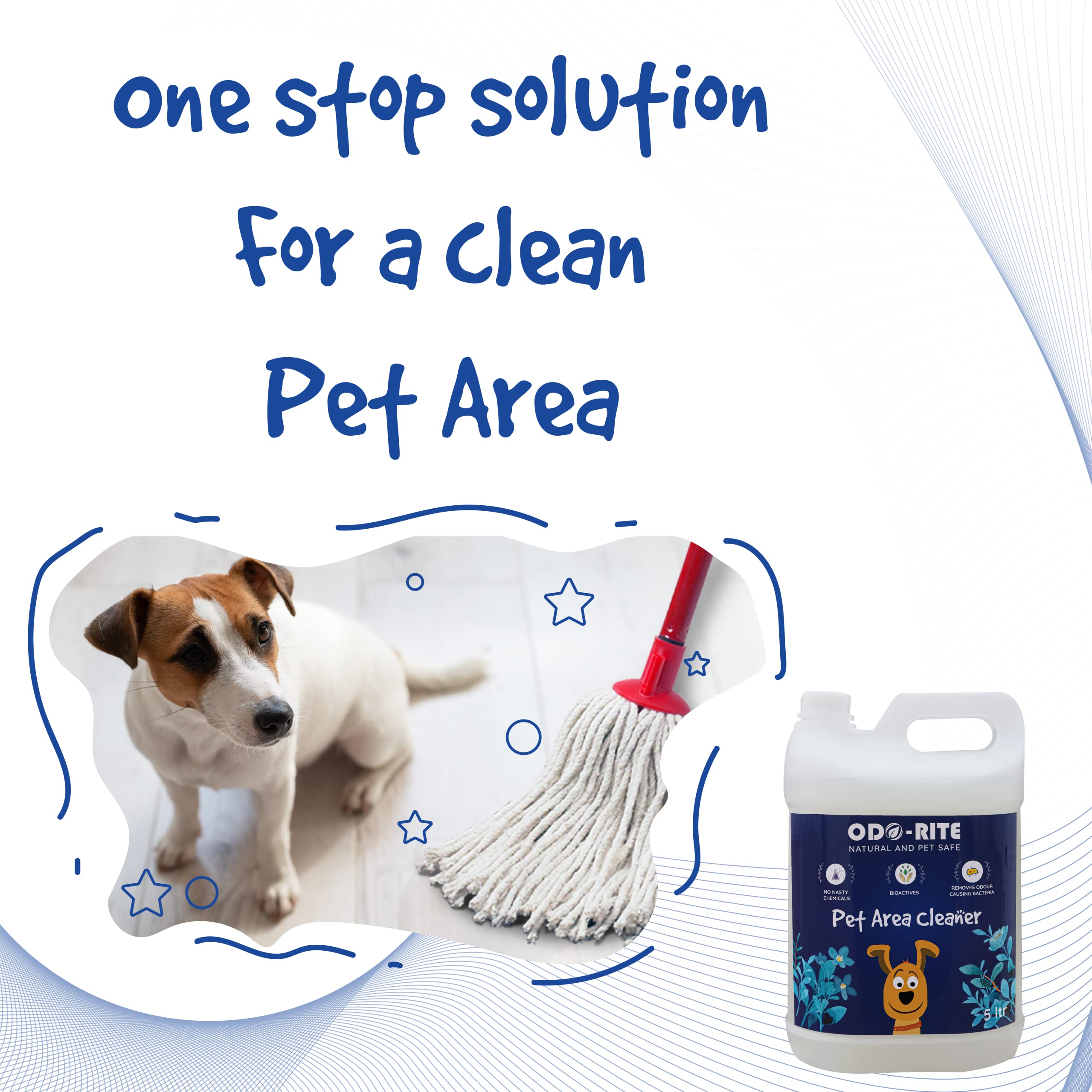 ODO-RITE Natural Bio-Technological Pet Area Cleaner - Kennel Wash, Floor Cleaner for Pets - 5L Non-Toxic & Safe for Pets & Kids | Ideal for Dog Kennels, Pet Floors & Animal Care Areas