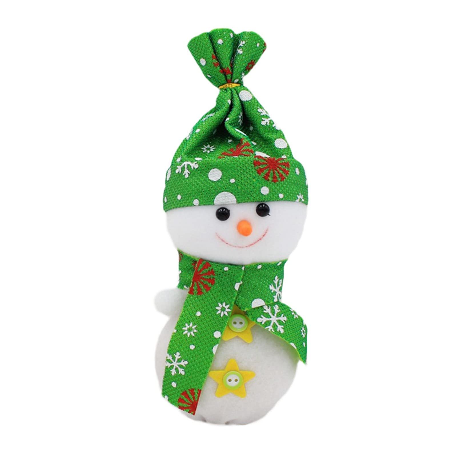 YUYVIO Christmas Apple Gift Bags - Santa Claus & Snowman Printed Holiday Gift Packaging (4 Colors) for Christmas Eve Presents, Party Favors & Festive Decorations