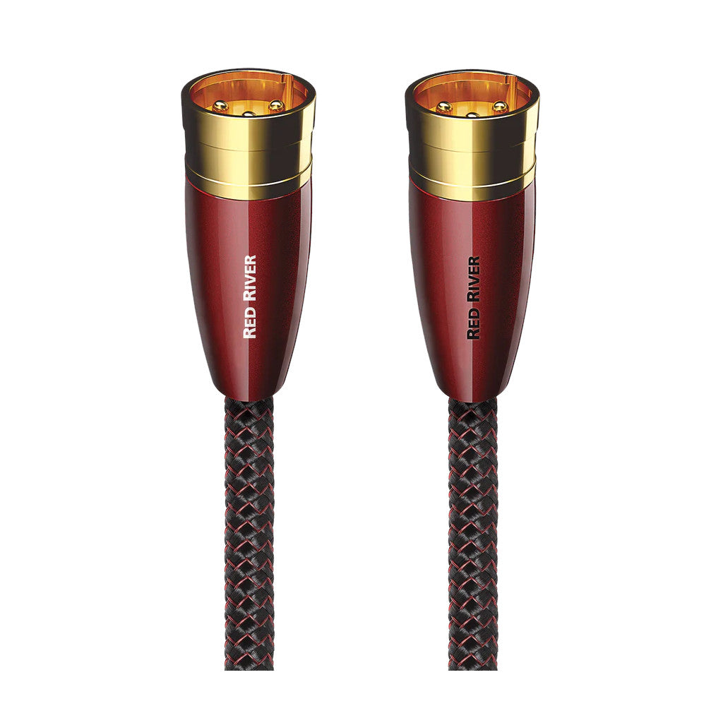 Audioquest Red River XLR Stereo Interconnect Cables - High-Performance Balanced Audio Cable for Home Theater & Studio Recording (3ft/6ft/10ft) - Perfect for Pro Audio Equipment, Hi-Fi Systems & DJ Setups