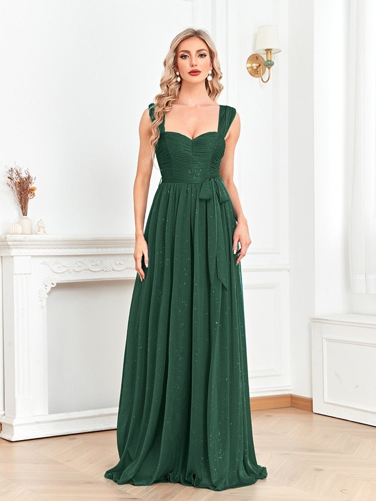 **Lovevop Blue Shining Long Evening Dress 2024 - Luxury Sexy Slit Formal Prom Gown for Women - Elegant Party Maxi Dress for Prom, Wedding, Gala & Special Occasions**
