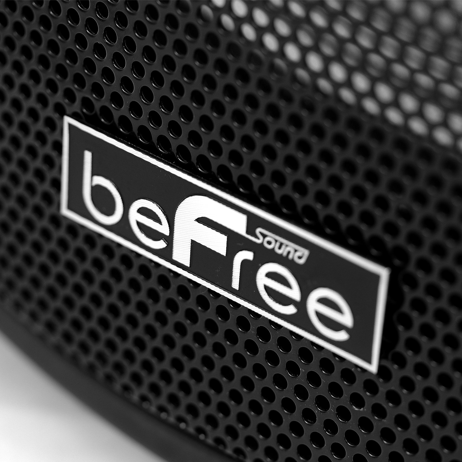 beFree Sound 18 Inch Bluetooth Party Speaker - Portable Rechargeable Wireless Speaker with LED Lights, USB/SD Playback, Mic/Guitar Inputs & FM Radio - Perfect for Outdoor Parties, Beach Gatherings & Home Entertainment