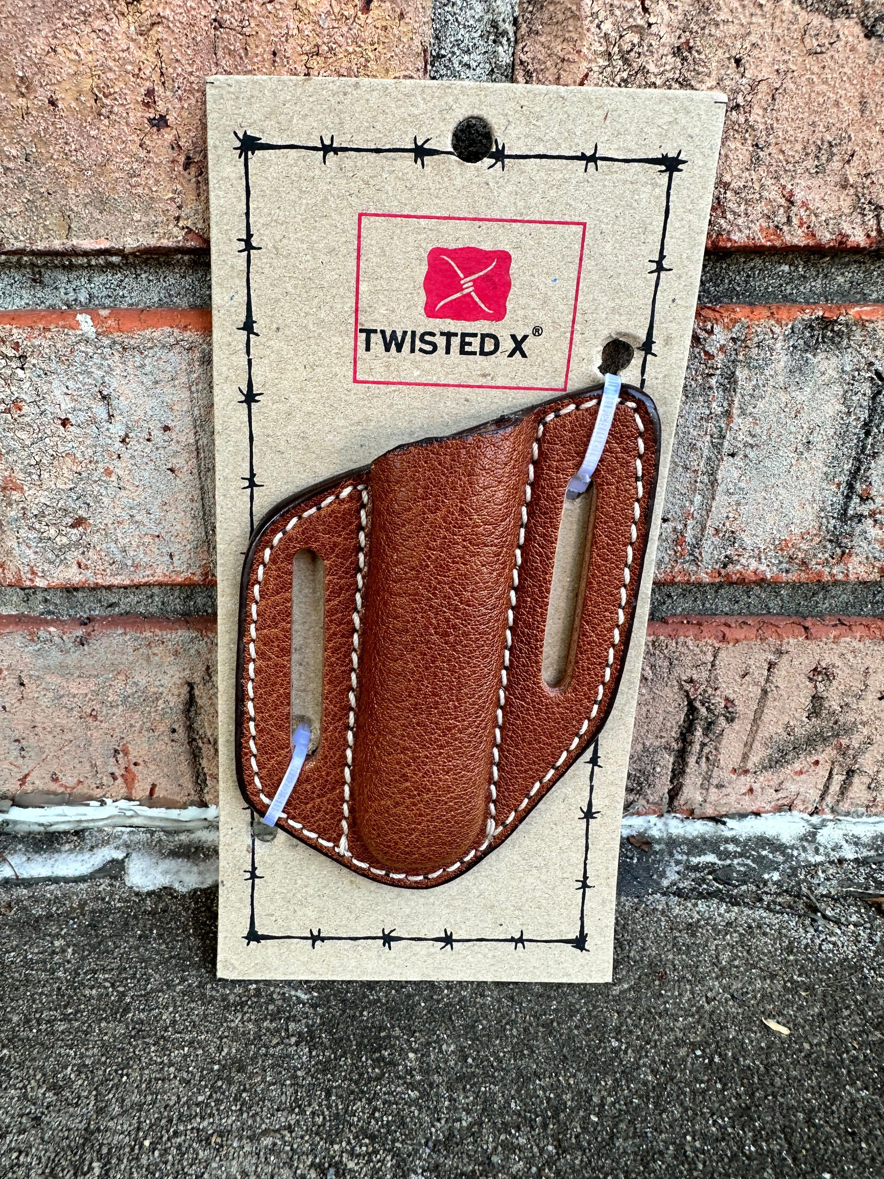 Twisted X XKS 116 Genuine Soft Leather Knife Sheath - Durable & Protective Holder for Hunting, Camping & Outdoor Adventures