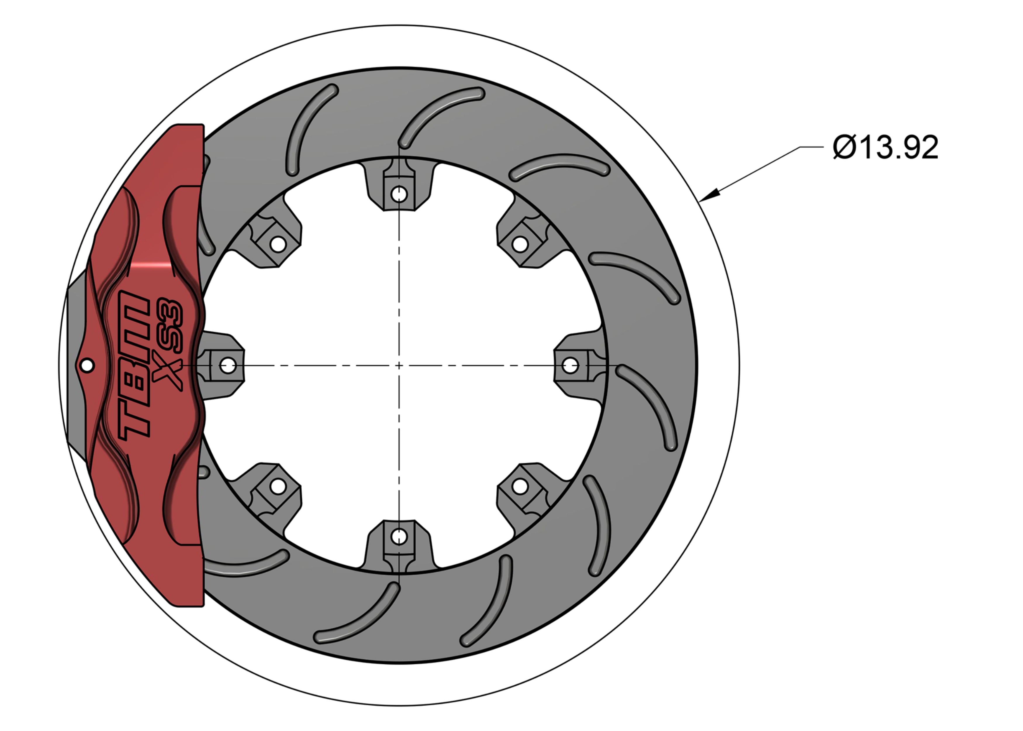 15-23 Dodge Charger XS3 Front Extreme Street Performance Brake Kit for RWD Models - High-Performance Braking System for Street Racing & Daily Driving