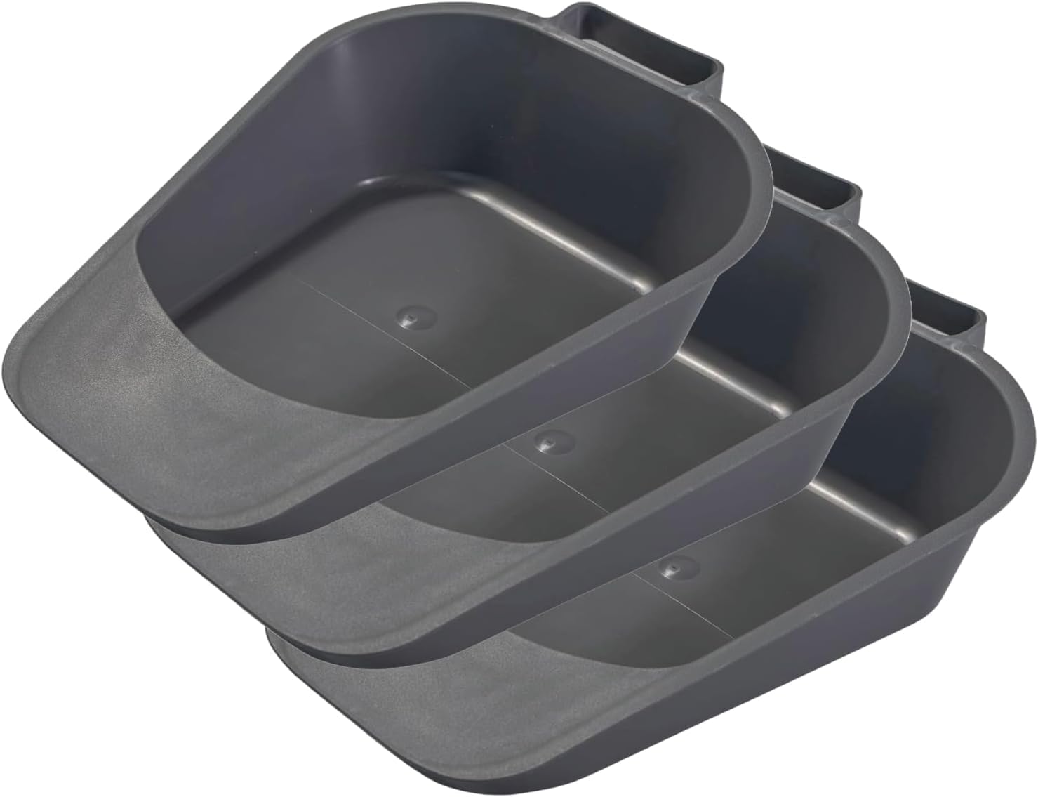 3 Pack Portable Fracture Bed Pans with Plastic Guard - Gray Hospital Bedside Urinals for Elderly Care, Post-Surgery Recovery & Home Healthcare Use