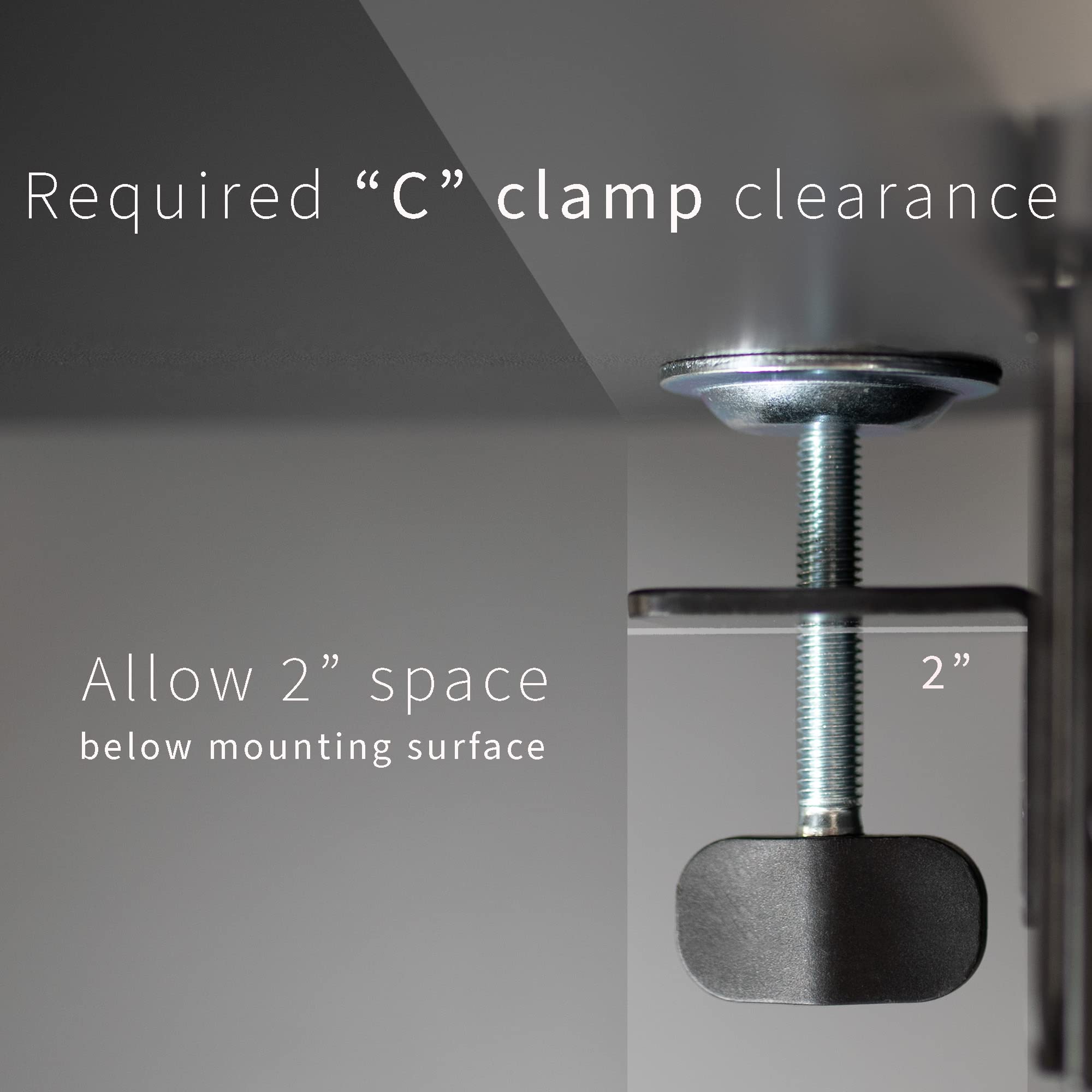 VIVO Clamp-on 6 x 9 inch Desk Extender with Wrist Support - Black Adjustable Armrest Tray for Sit Stand Desks (Includes 11 Clamps) | Perfect for Office Work, Gaming & Home Workspace Ergonomics