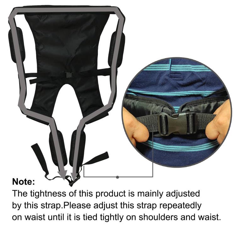 Lightweight Kids Carrier Belt - Adjustable Baby Hiking Backpack for Short Journeys & Outdoor Adventures - Secure Child Transfer to Car, Wheelchair, Vehicle, Bed & Chair - Perfect for Travel, Hiking & Daily Use (Black)
