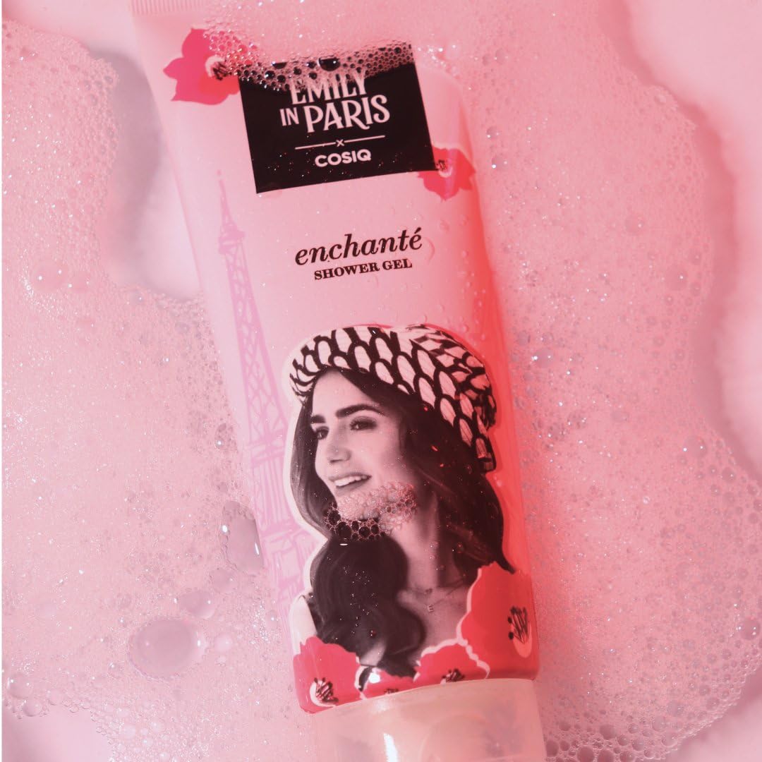 Cos-IQ Emily In Paris Body Wash for Women - Long Lasting Floral Woody Musk Scent | 24/7 Shower Fresh | Paraben Free & Soap Free Formula for Glowing Skin | 200ml | Perfect for Daily Shower, Spa Day & Gift Giving