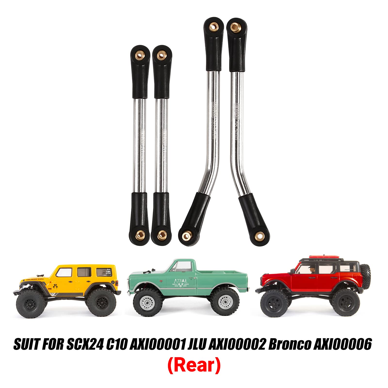 INJORA High Clearance Links Kit for Axial SCX24 C10 JLU Bronco AXI00006 - 1/24 Scale RC Crawler Car Upgrade Parts - Perfect for Off-Road Trails and Rock Crawling