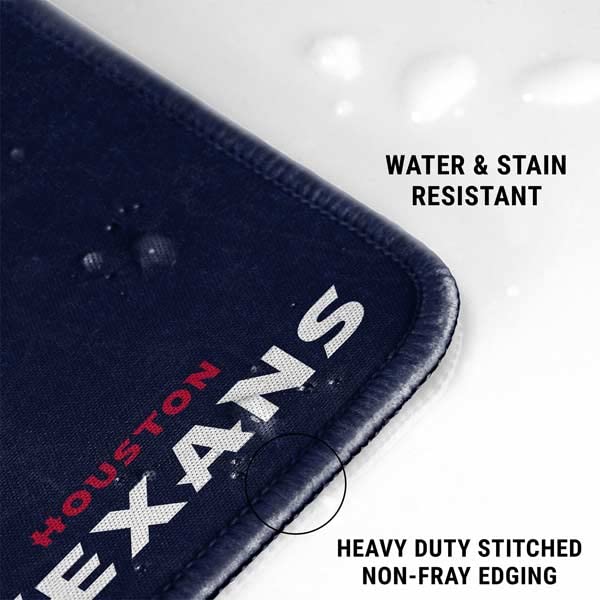 Extra Large Gaming Mouse Pad with Officially Licensed NFL Houston Texans Distressed Design - Non-Slip Rubber Base, Stitched Edges & Waterproof Surface - Perfect Desk Mat for Keyboard and Mouse - Ideal for PC Gaming, Office Work & Home Computer Setup