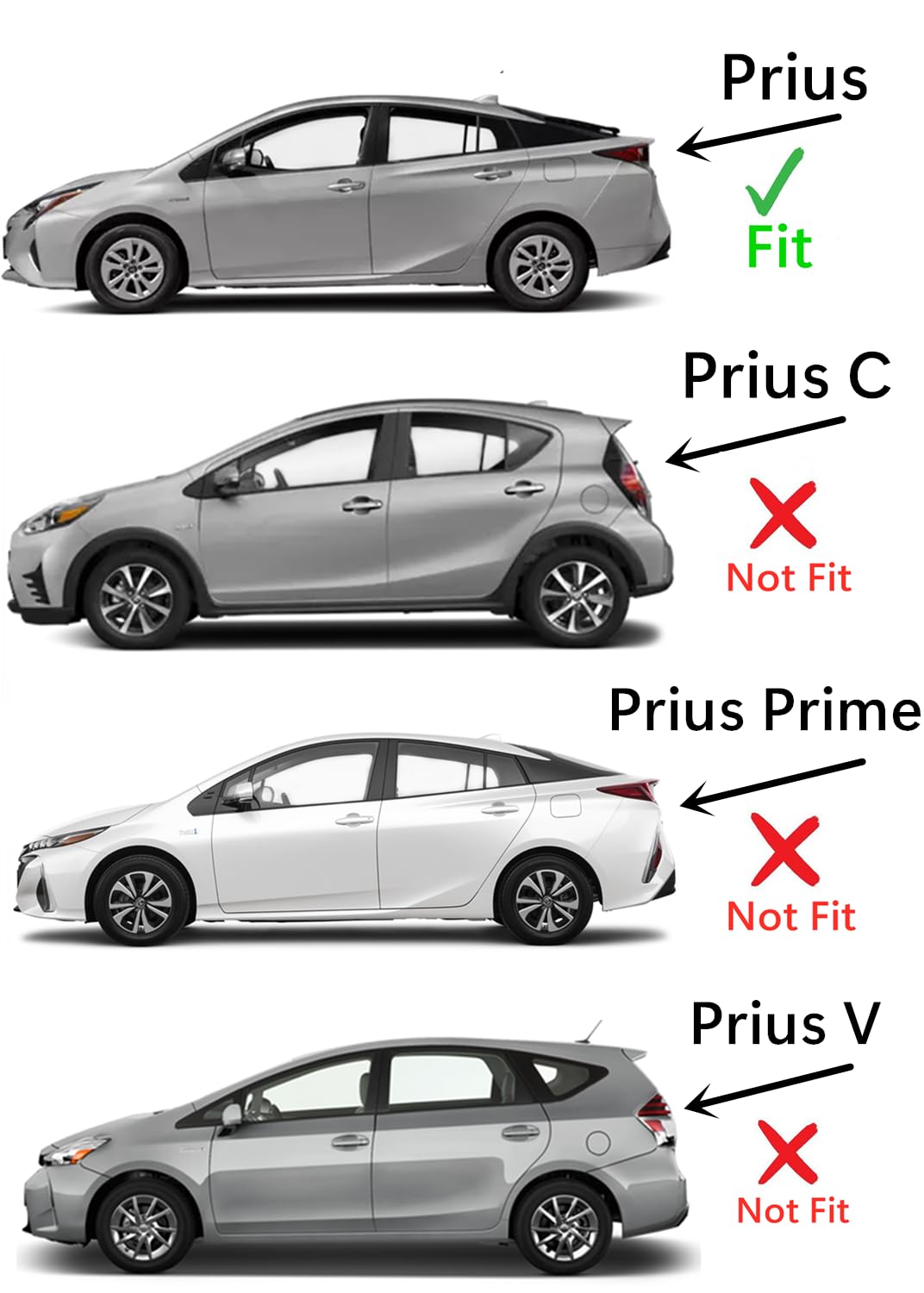 Heated Rear Window Glass with Wiper Hole for Toyota Prius 2016-2022 | Defrosting & Clear Visibility in Winter | Perfect for Cold Weather & Snowy Conditions