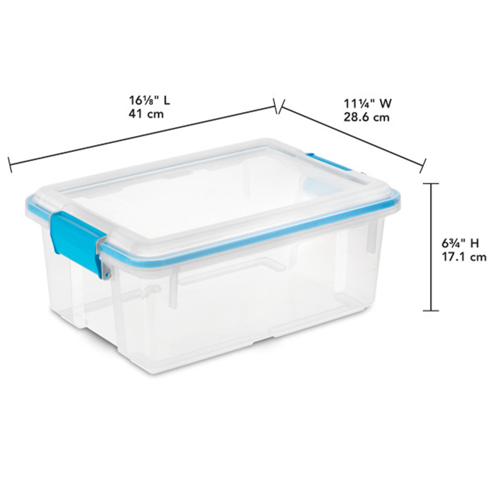 Sterilite 12-Pack 12 Quart Clear Plastic Storage Bins with Latching Lids - Airtight, Weatherproof & Stackable Organizer for Home, Office, Garage or Camping Supplies