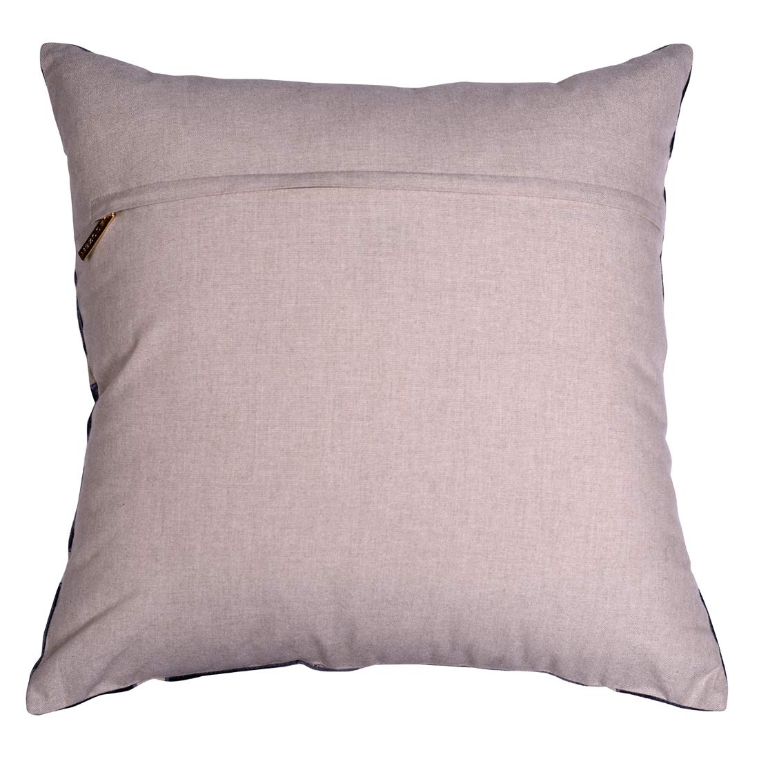 Decozen Embroidered Zipper Pillow Covers 20x20 Inches - 4 Piece Beige Brown Throw Pillow Cases for Sofa, Couch, Bed & Home Decor - Perfect for Living Room, Bedroom & Office Styling