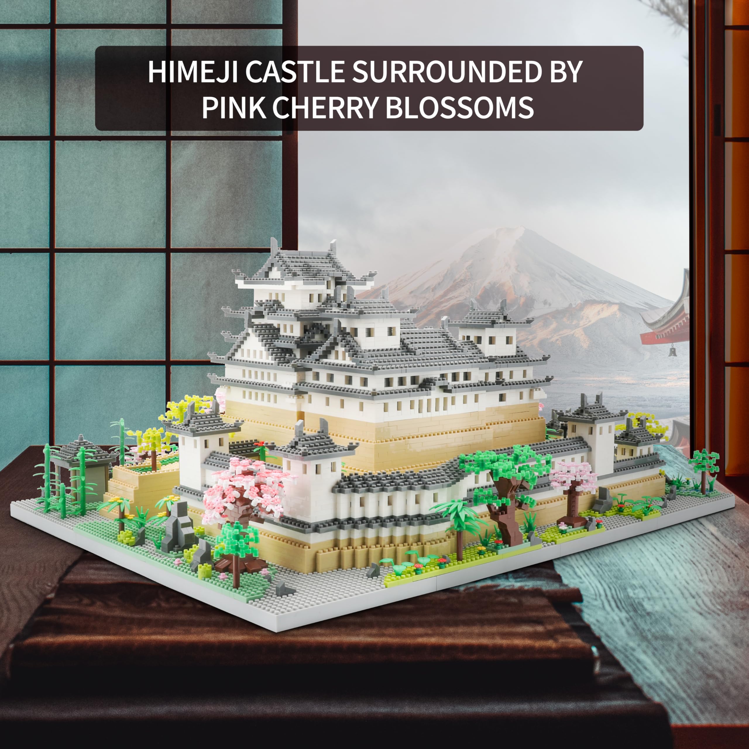 Kurimiaro Japan Himeji Castle Micro Building Blocks Set - 10080 PCS Architecture Landmark Model Kit for Adults & Kids | Collectible DIY Toy Gift for Home Decor & Educational Play