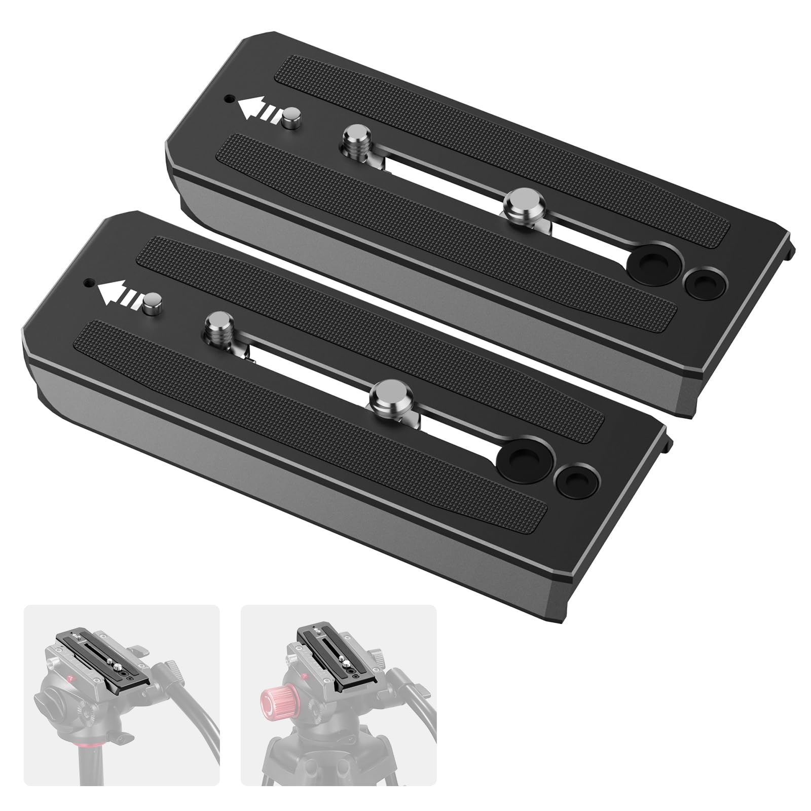 Neewer 501PL Professional Tripod Fluid Head with Quick Release Plate - 1/4