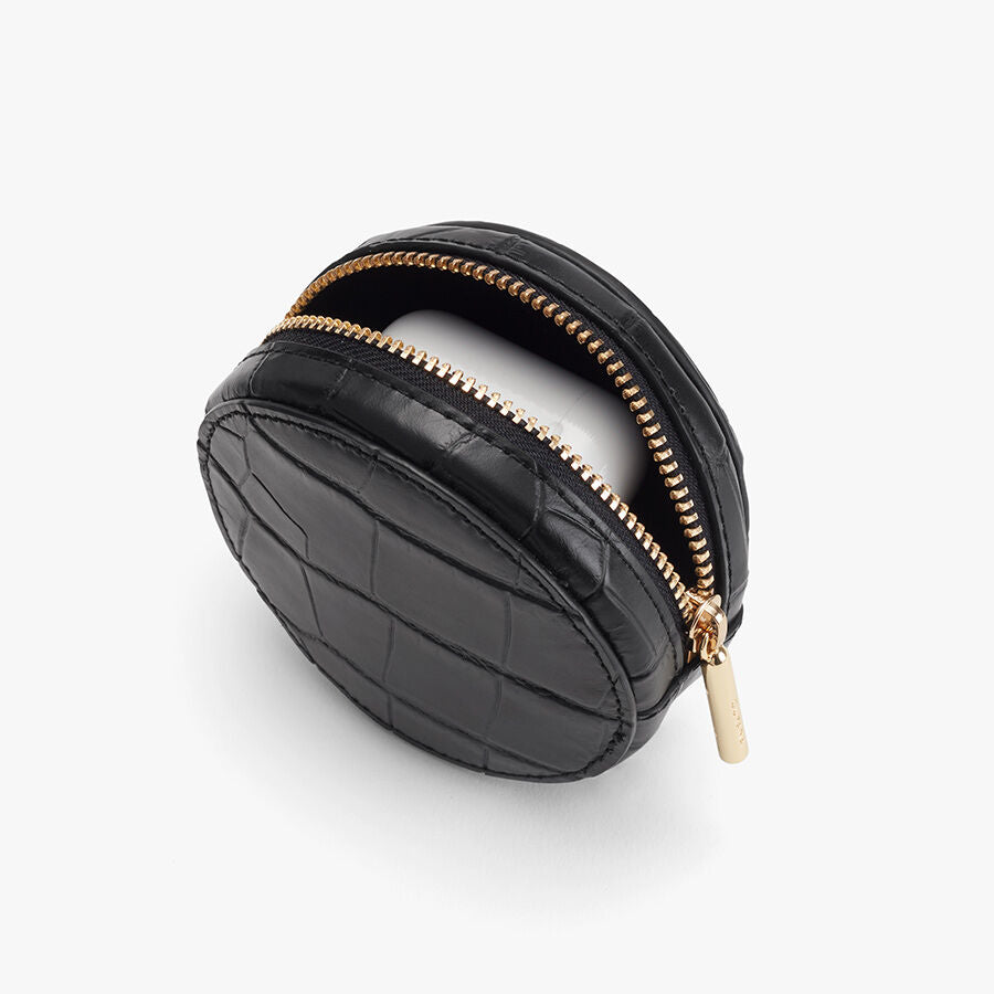 Circle Pouch Add On - Small Leather Coin Purse for Women & Men - Perfect for Travel, Shopping, and Everyday Essentials
