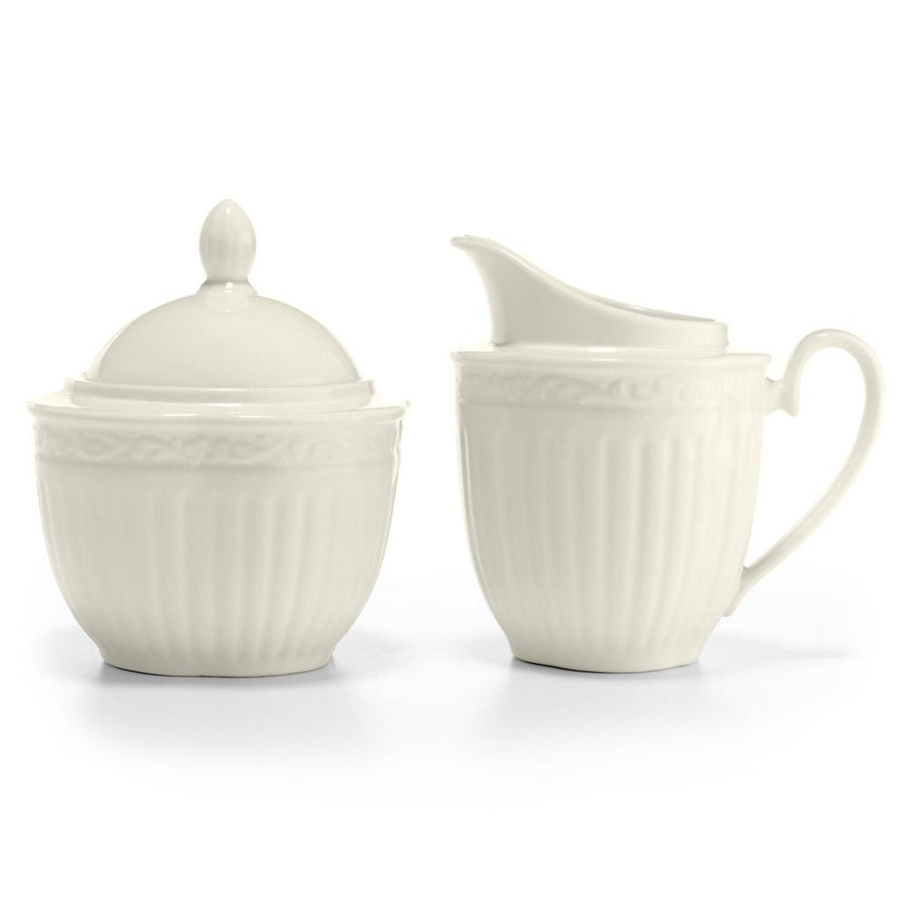 Italian Countryside® Sugar and Creamer Set - Elegant Porcelain Sugar Bowl and Creamer for Coffee & Tea - Perfect for Home, Cafe, and Restaurant Use