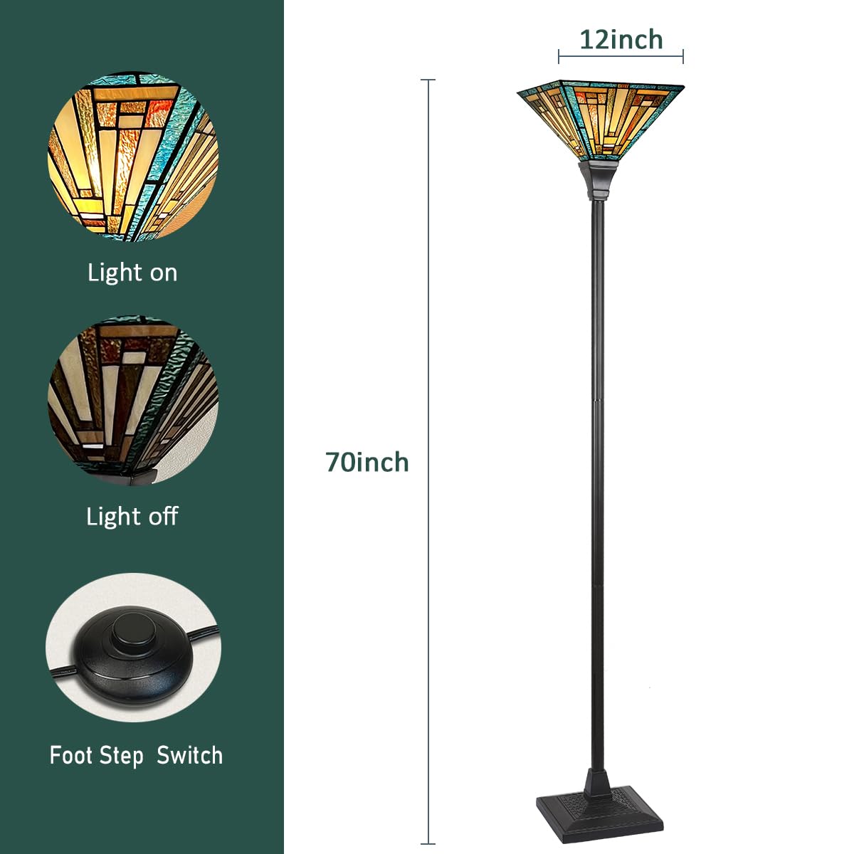 Tiffany Torchiere Floor Lamp - 70