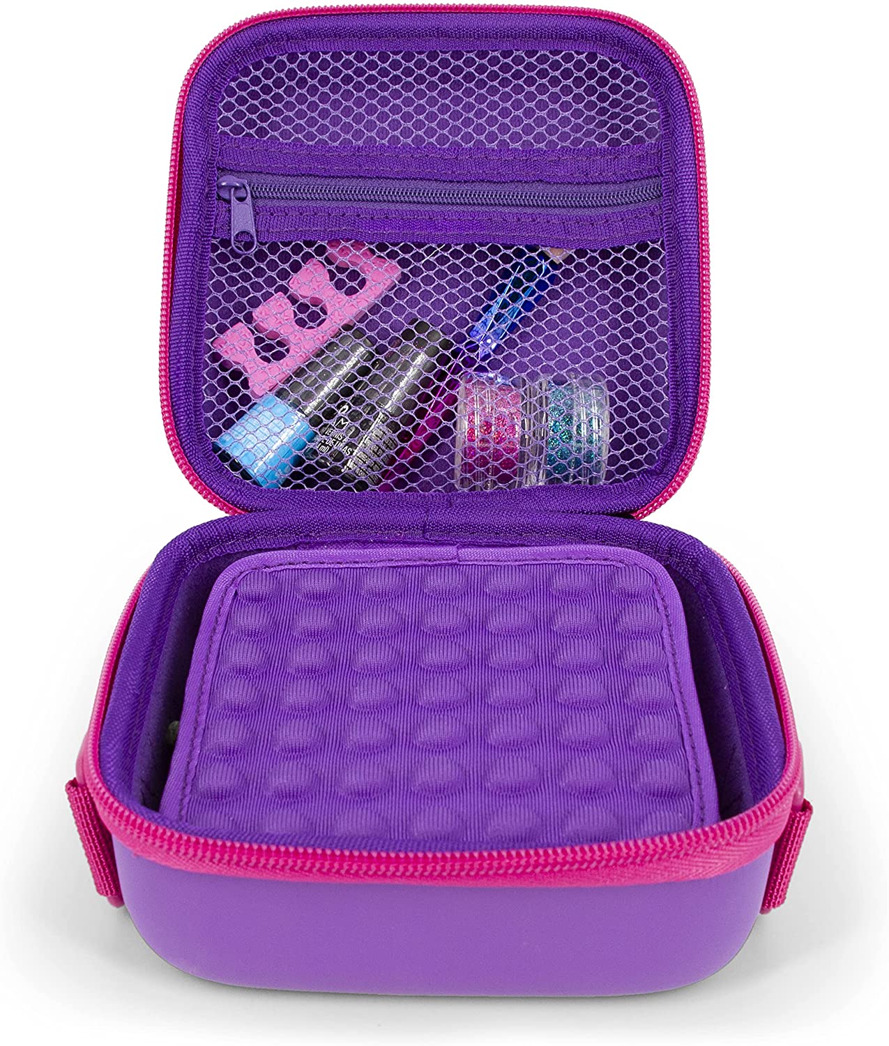 CASEMATIX Purple Travel Case with Strap for Cool Maker Shimmer Me Body Art - Glitter Tattoo Roller & Refill Storage Organizer | Perfect for Travel, Parties & Kids' Arts & Crafts