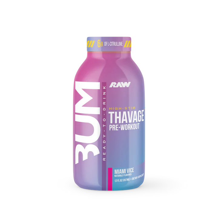 CBUM THAVAGE Pre Workout RTD - Energy Boosting Drink for Gym & Fitness | Pre-Workout Supplement for Muscle Growth & Endurance | Perfect for Bodybuilding, Weightlifting & Athletic Performance