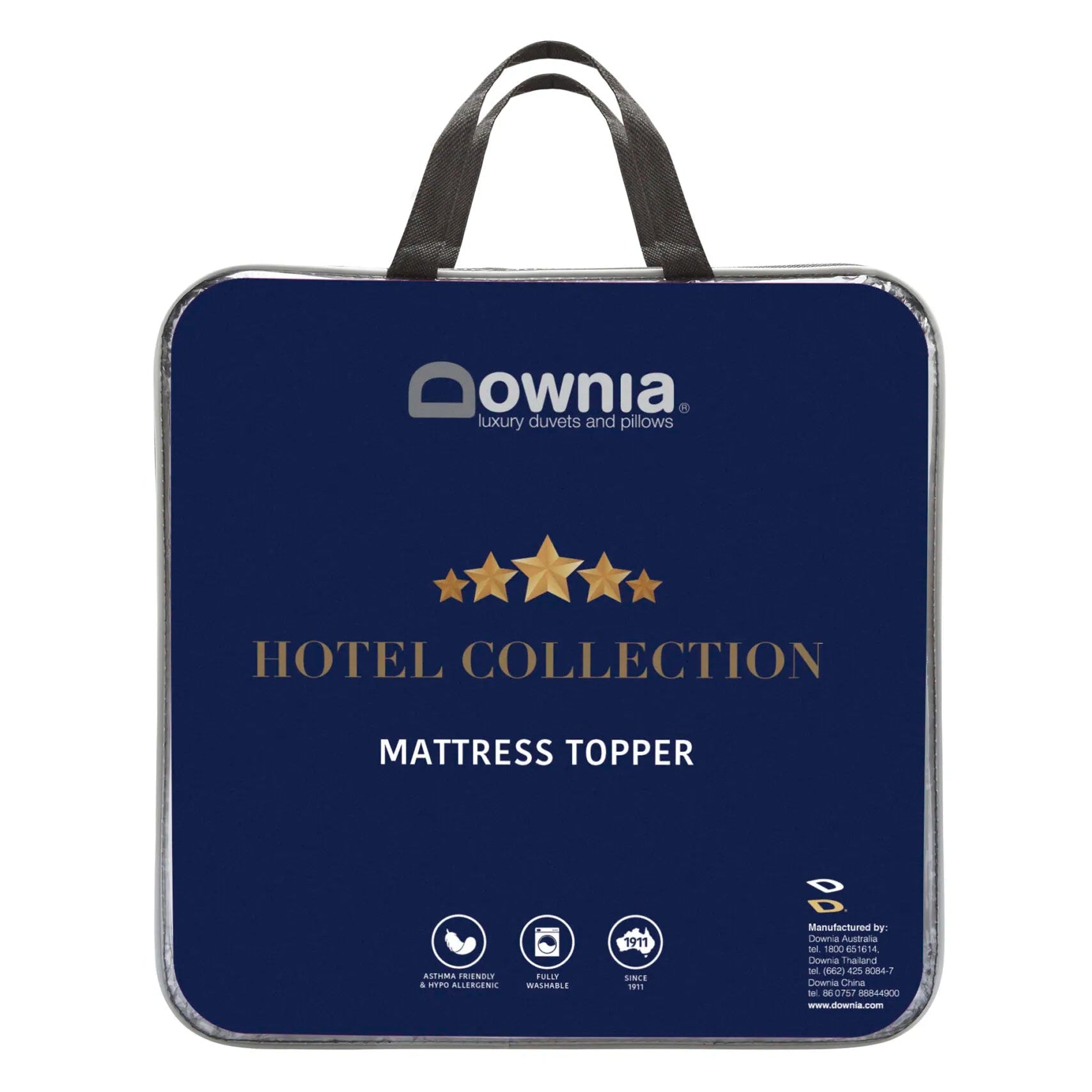 Downia Hotel Collection Polyester Mattress Topper - Cooling & Comfortable Bed Topper for Back Pain Relief - Perfect for Guest Rooms, Dorms & Home Use