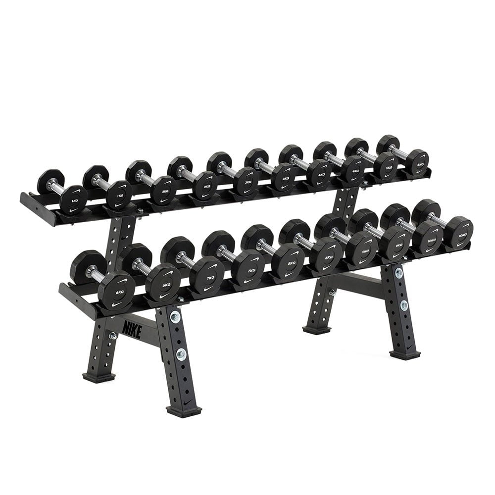 Nike Strength Pro Urethane Dumbbells - Premium Home Gym Equipment for Weight Training & Strength Building - Perfect for Home Workouts, CrossFit & Fitness Enthusiasts