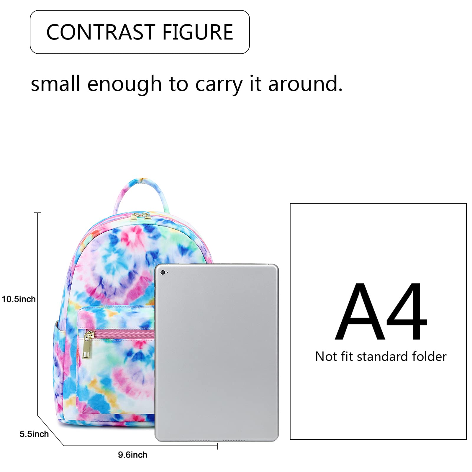 Bluboon Girls Mini Backpack for Women & Teens - Cute Small Backpack Purse, Lightweight Casual School Bookbag for Daily Use, Travel & College Campus