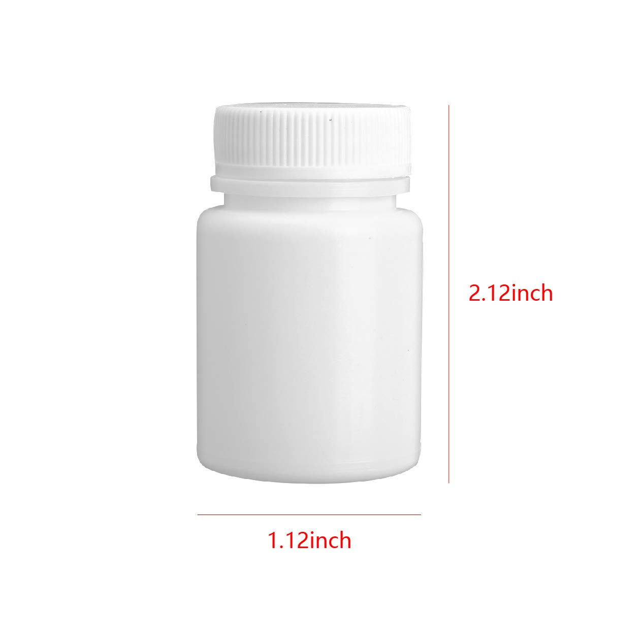 10pcs White 20ml Plastic Pill Storage Containers - Portable Empty Medicine Bottles for Solid Powder & Chemicals | Travel, First Aid, Lab & DIY Organizing