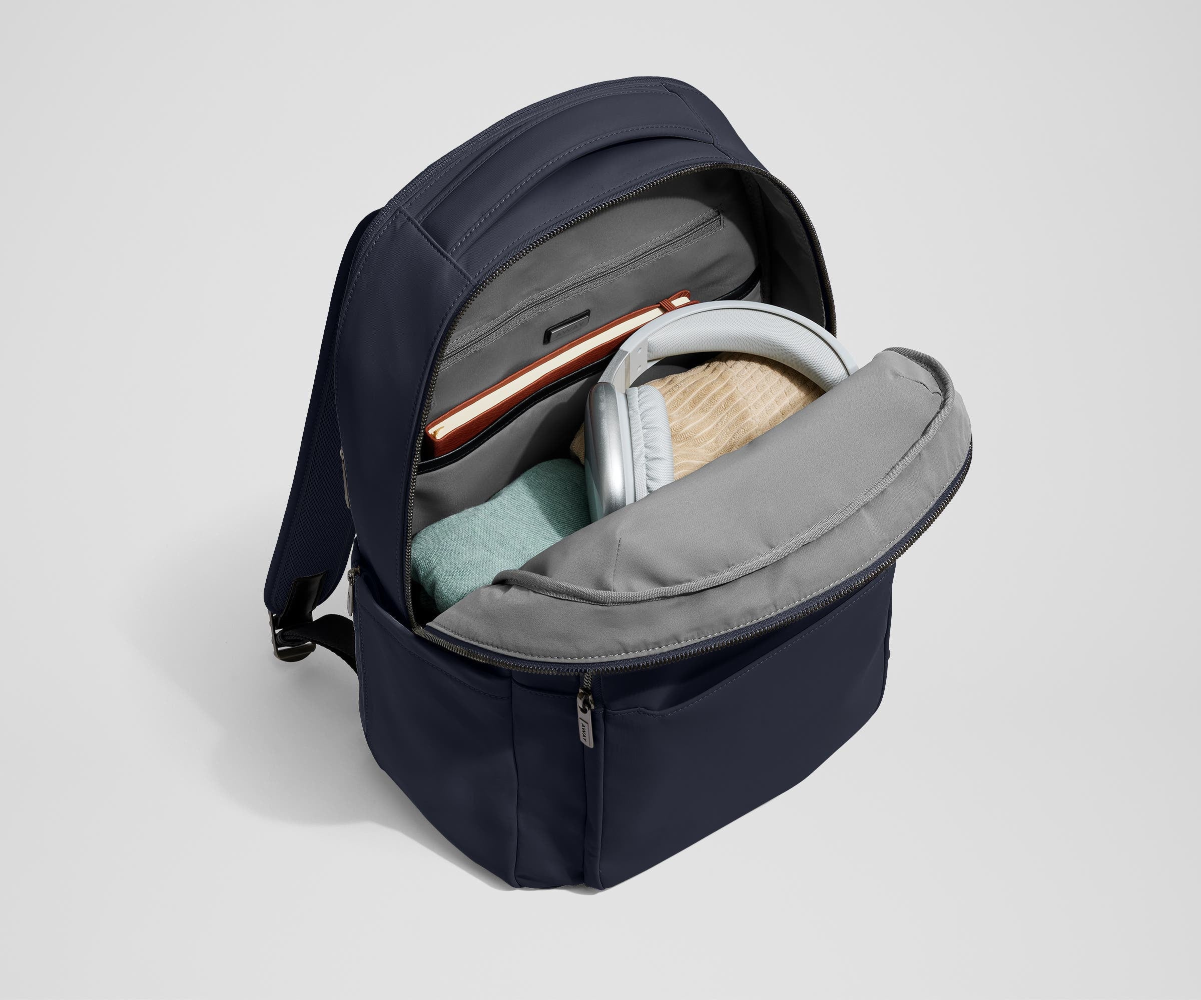 Premium Navy Blue Commuter Backpack for Men & Women - Waterproof Laptop Bag with USB Charging Port - Perfect for Work, Travel & Daily Use