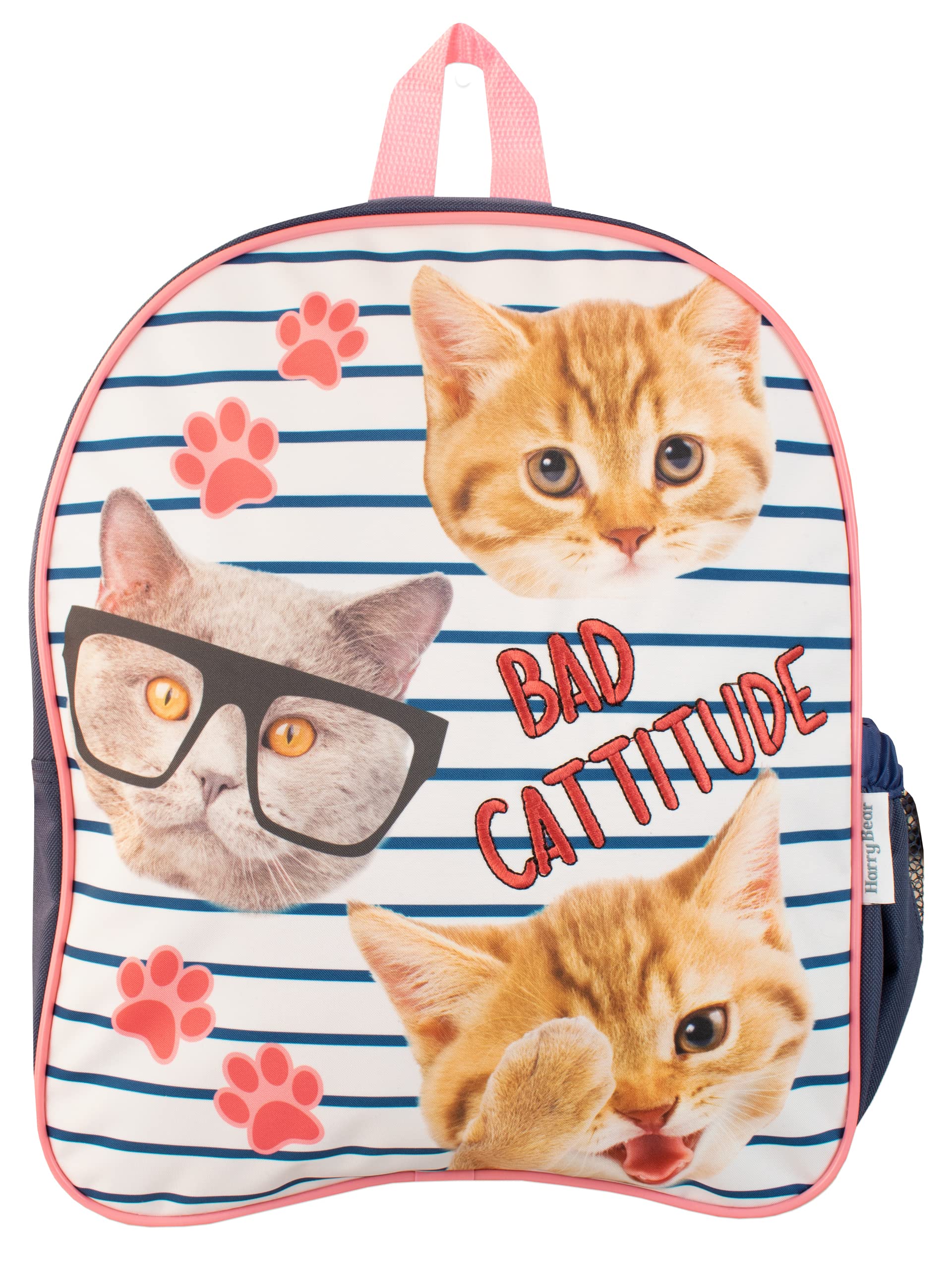 Cattitude Multicolored Kids Backpack for School, Travel & Daily Use - Durable & Stylish Children's Backpack for Boys & Girls