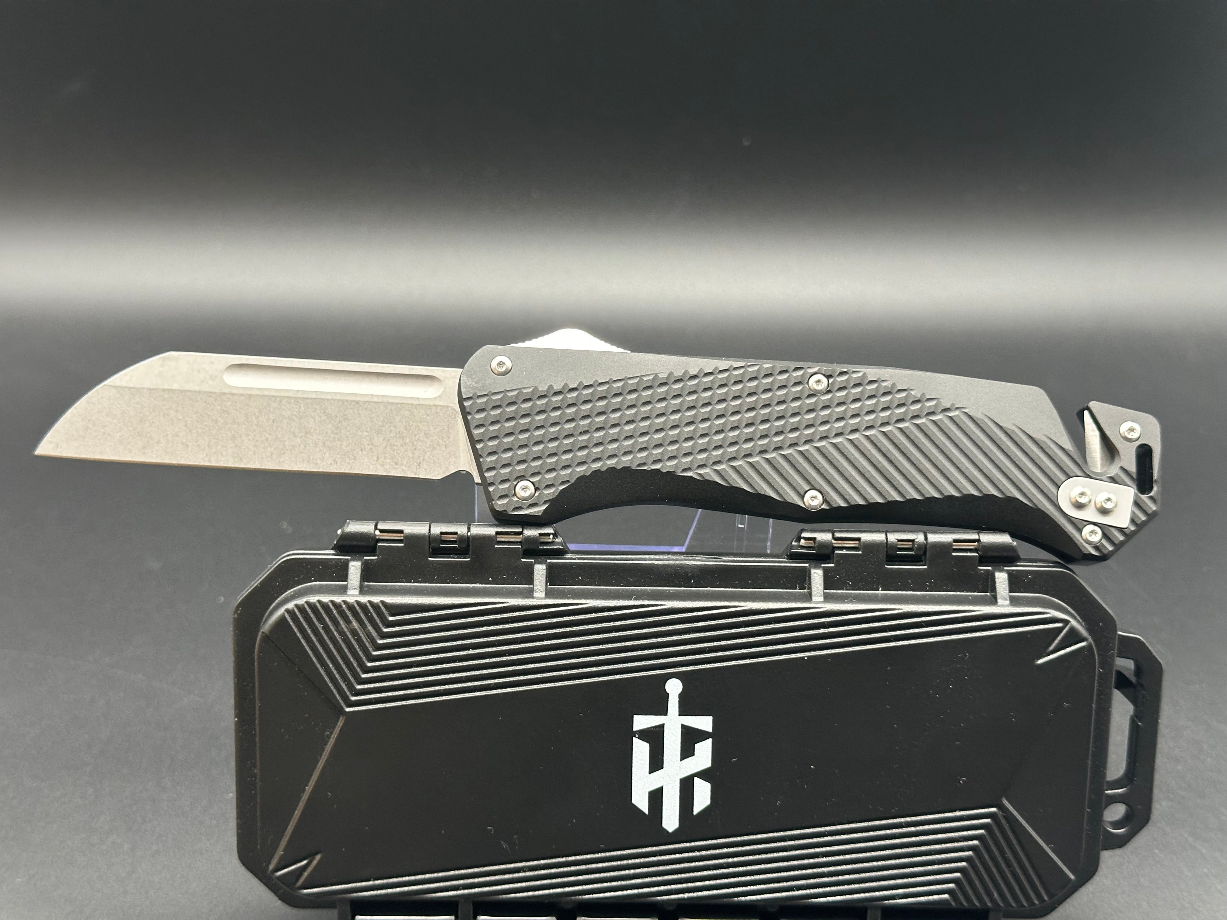Takcom Grunt OTF Knife with Premium M390 Steel Blade - Tactical EDC, Outdoor Survival, Camping & Everyday Carry Pocket Knife