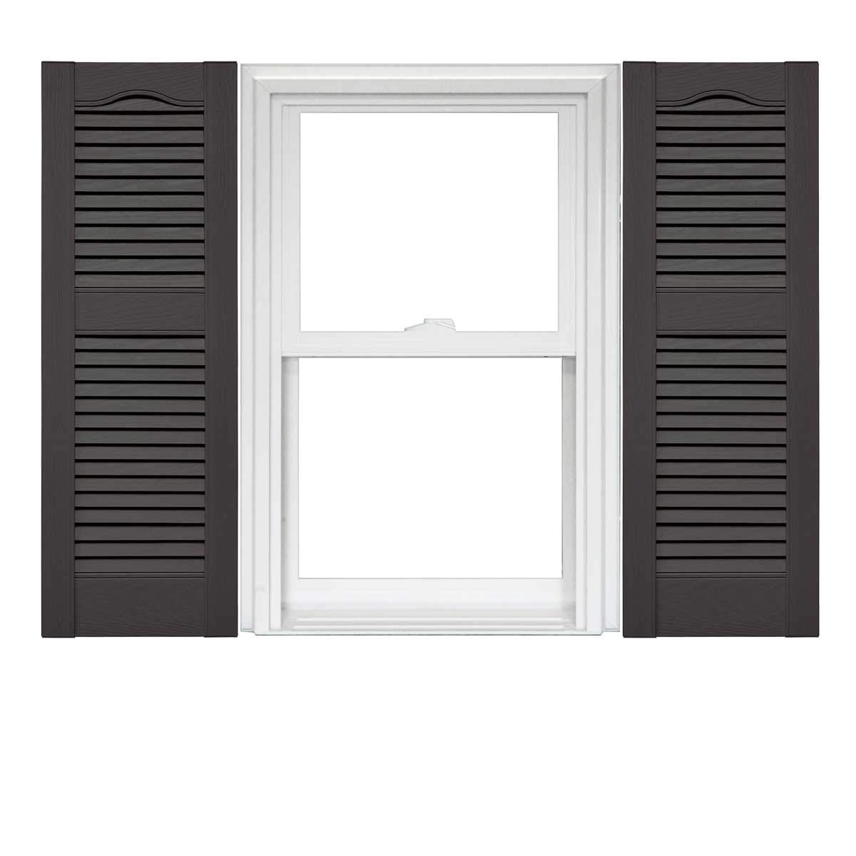 Mid America Open Louver Vinyl Shutters (1 Pair) - 14.5