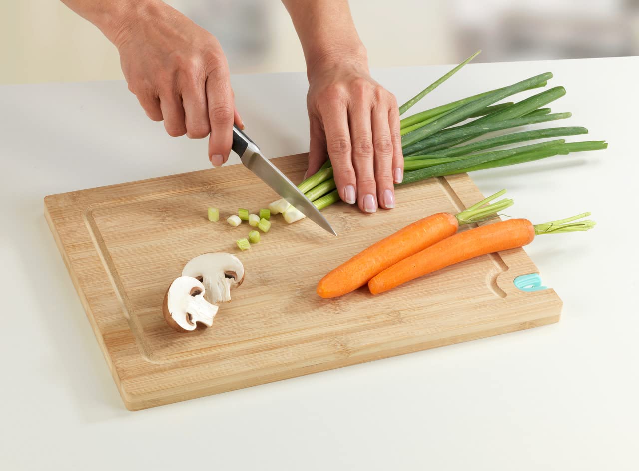 Bamboo Cutting Board with Built-in Knife Sharpener - 13