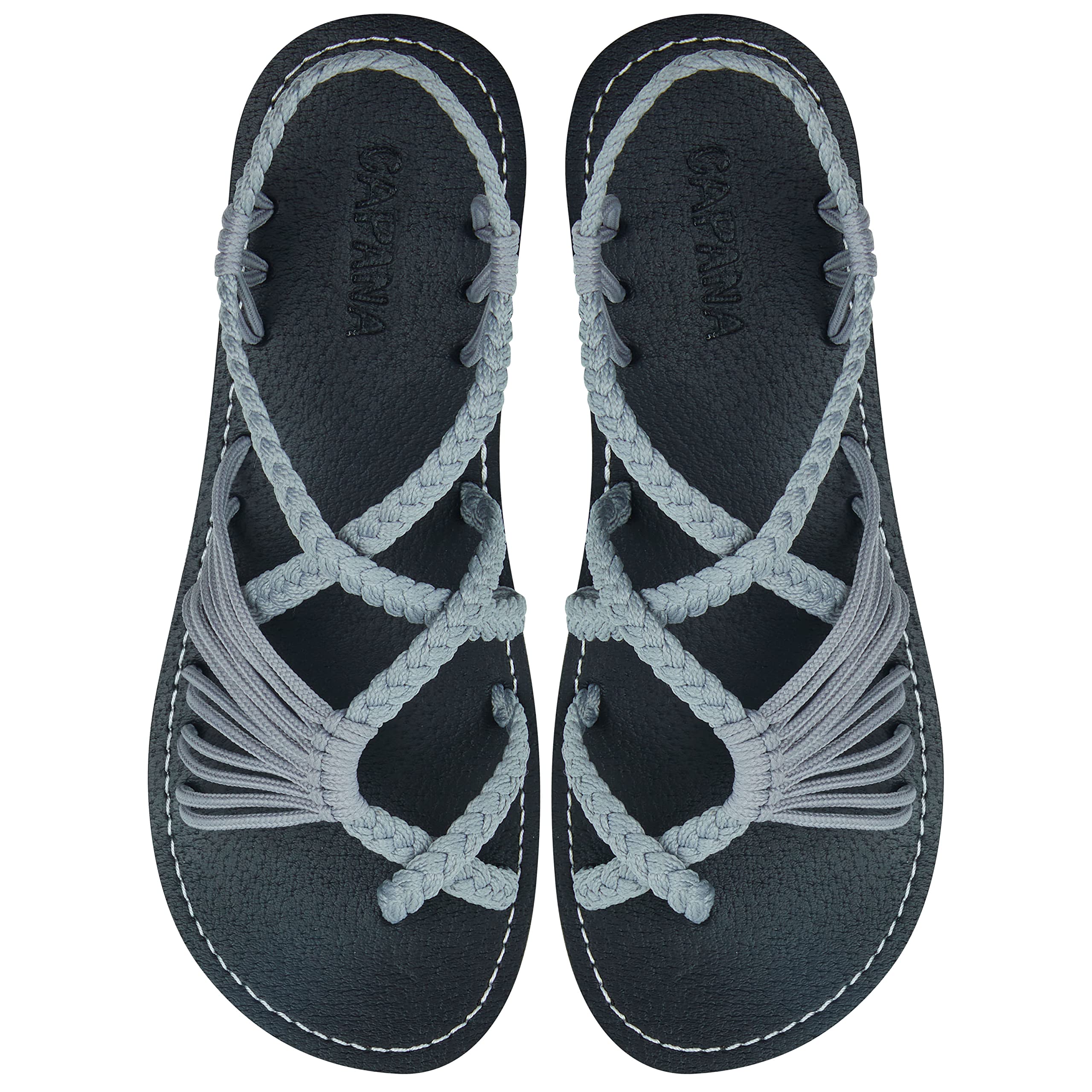 Handwoven Women's Flat Sandals - Boho Strappy Sandals for Walking, Beach & Water Activities | Comfortable Braided Rope Sandals for Casual Outings & Summer Vacations