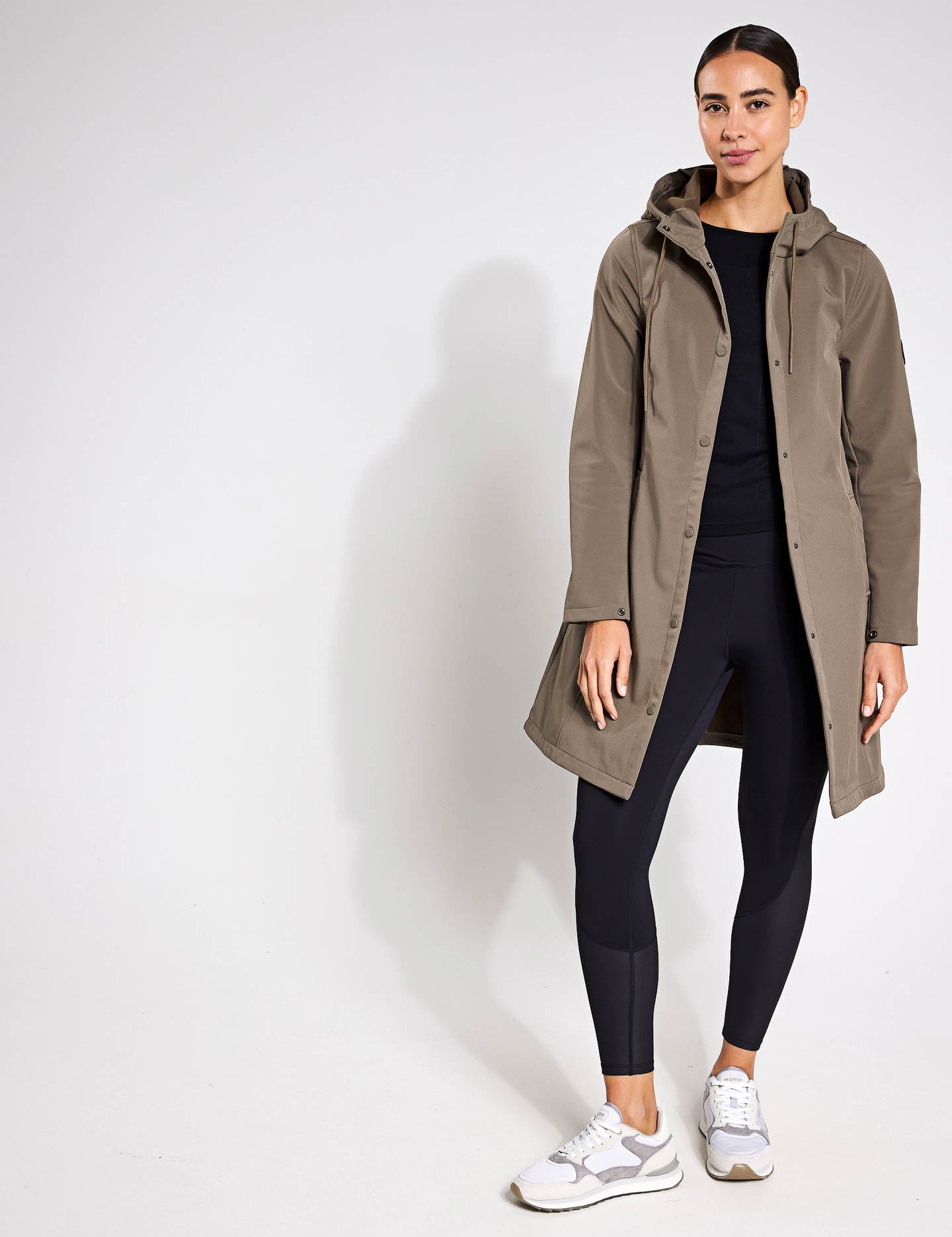 Waterproof Trench Coat for Women - Classic Walnut Brown Long Raincoat - Perfect for Fall, Winter & Rainy Days