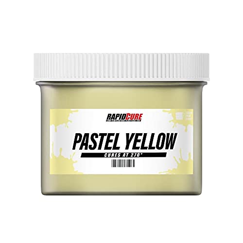Rapid Cure® Yellow Plastisol Screen Printing Ink (8oz) - High-Quality Fabric & T-Shirt Printing Ink for DIY & Professional Use - Perfect for Custom Apparel, Banners & Textile Projects