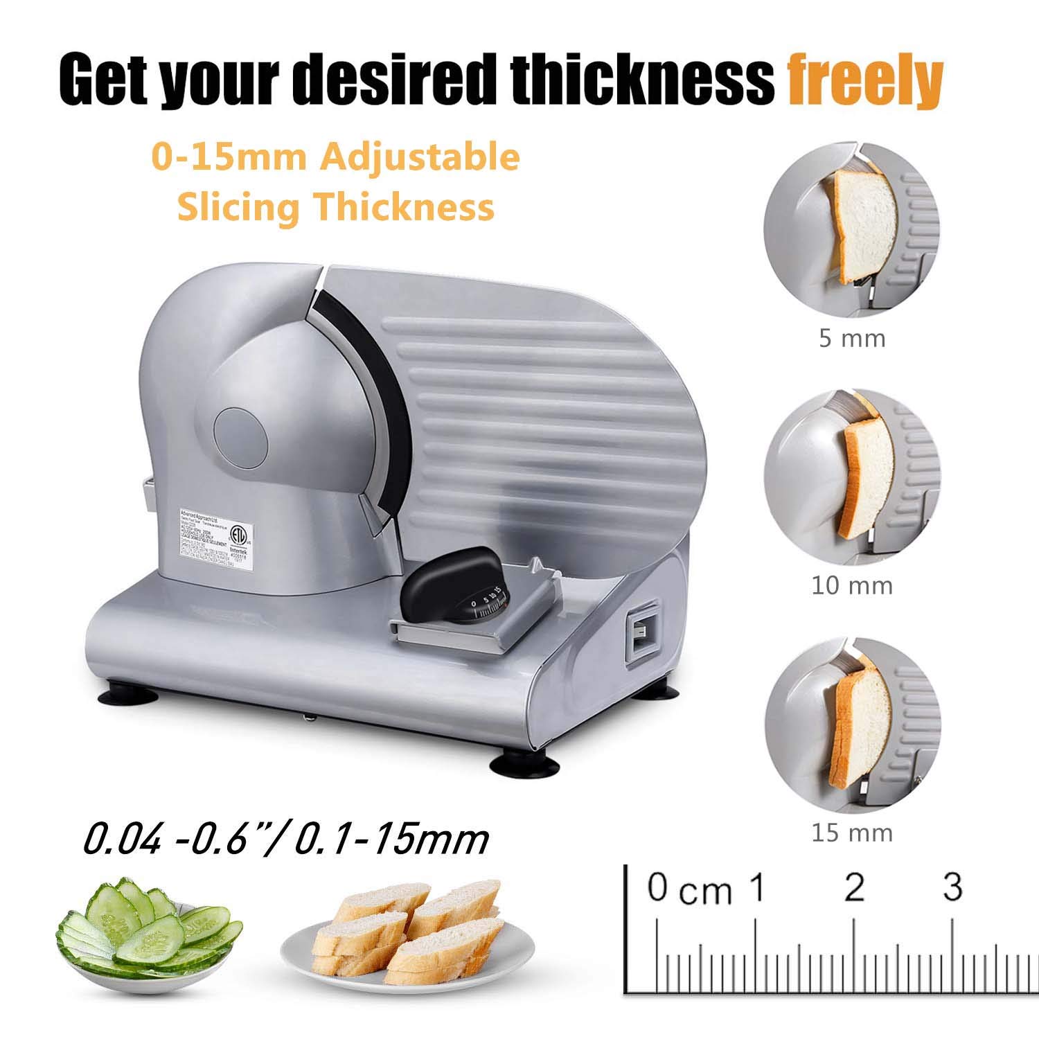 CUSIMAX Electric Meat Slicer - 7.5