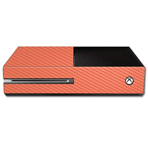 Premium Carbon Fiber Skin for Microsoft Xbox One - Salmon | Protective & Durable Textured Cover | Easy to Apply & Remove | Made in USA | Perfect for Gaming Setups & Home Entertainment