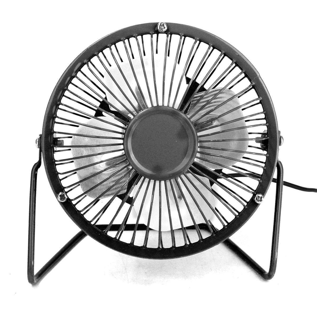 4’’ USB Mini Desk Fan - Quiet, Powerful Metal Cooling Fan for Office, Home & Dorm Room | Portable USB Powered Small Fan for Computer, Nightstand & Workspace