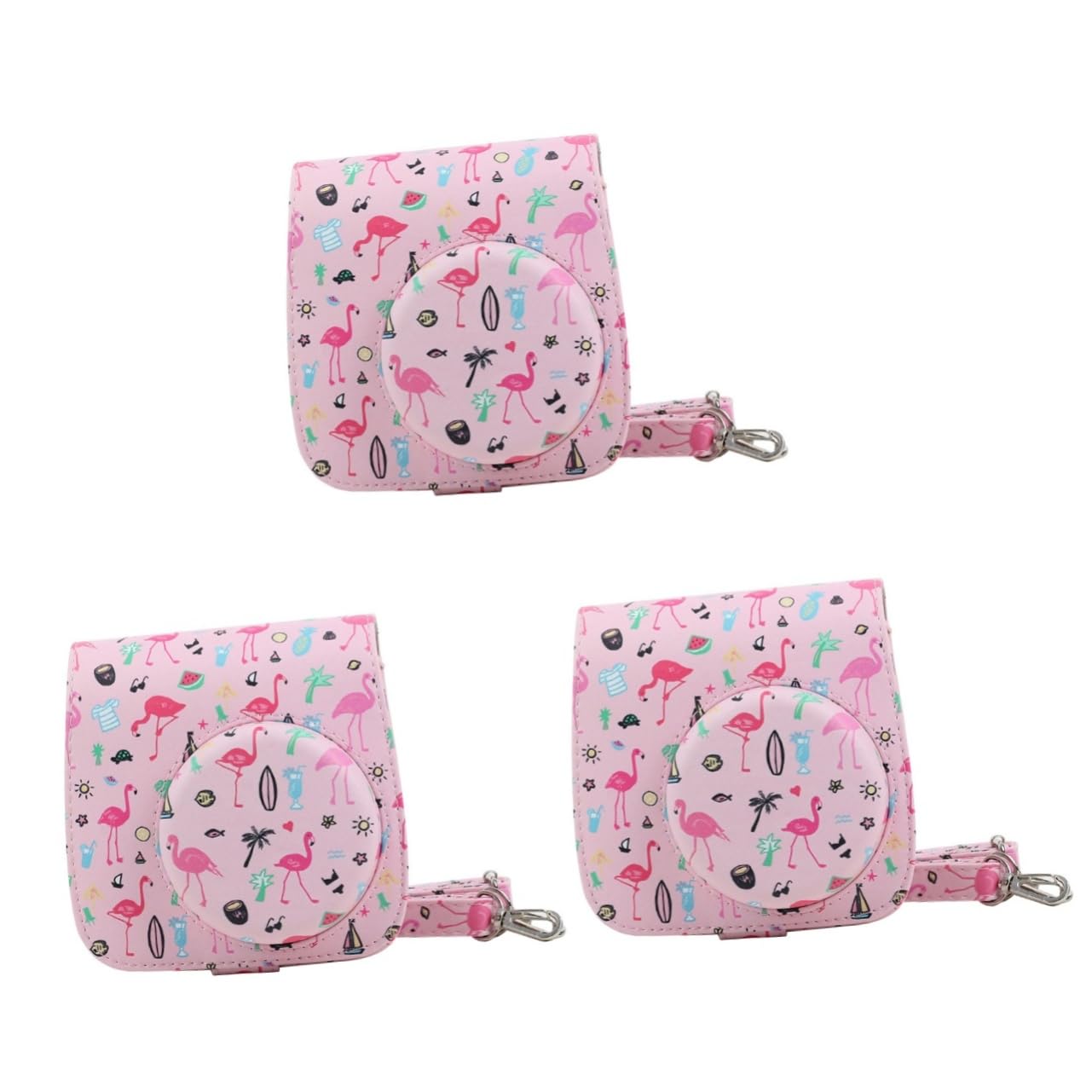 2-Pack Cute Adorable Pattern Instant Camera Case for Fujifilm Instax Mini 9 - Durable Protective Camera Bag for Travel, Parties & Everyday Use