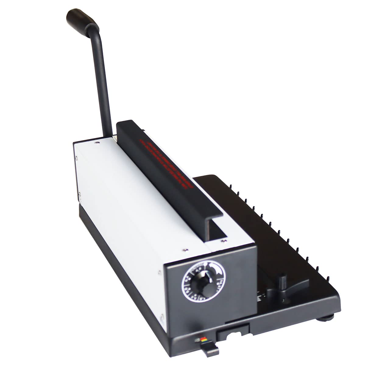 INTBUYING All Steel Metal Base Wire Coil Binding Machine - 34 Holes 3:1 Square Punching, 120 Sheets Binding Capacity (Model TD1200) - Perfect for Office Documents, School Projects, and Professional Reports